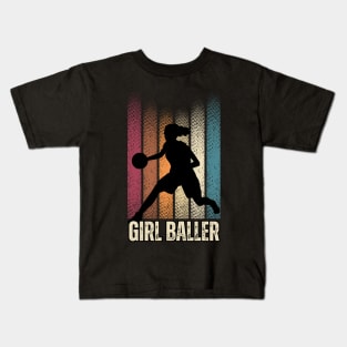 Girl Baller Girls Basketball Kids T-Shirt